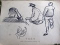 中国工艺美术大师张明文早期速写手稿欣赏