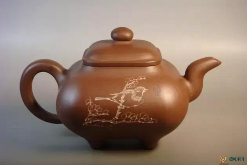 仁】『紫砂壺・竹節壺・王国望款・紅泥・茶具・茶道品』極細工