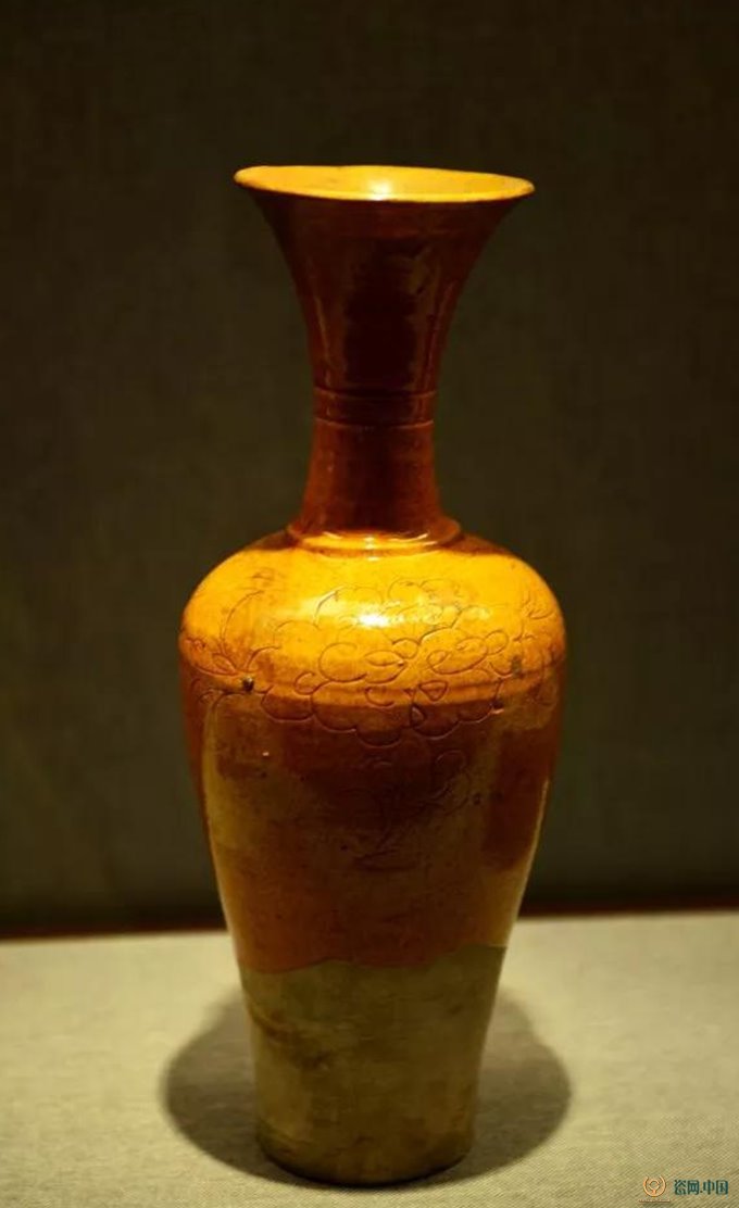 中国文物 古瓷 収集家の放出品 宋遼 遼三彩鳳紋瓶 - 宋